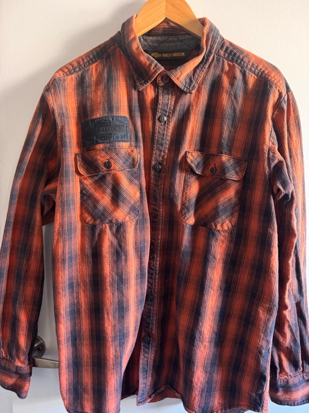 Men’s Harley Davidson plaid shirt